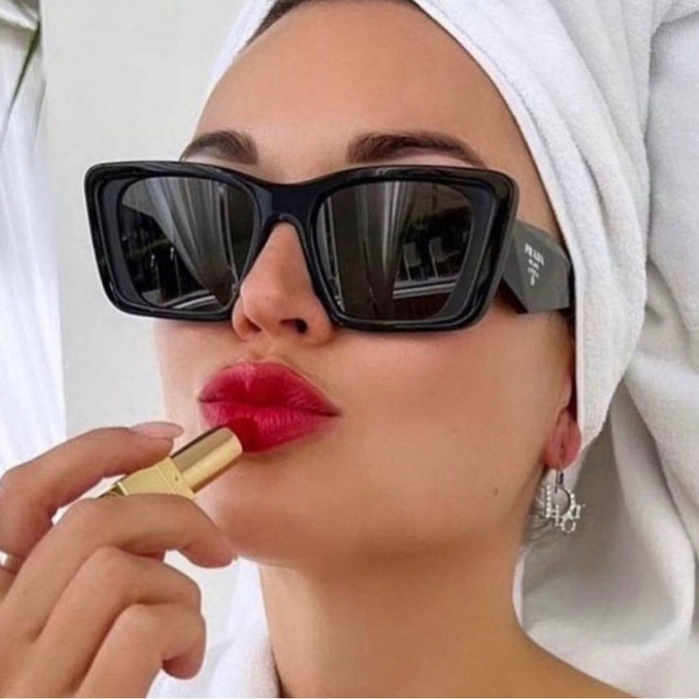 Prada Geometric Acetate Butterfly Sunglasses